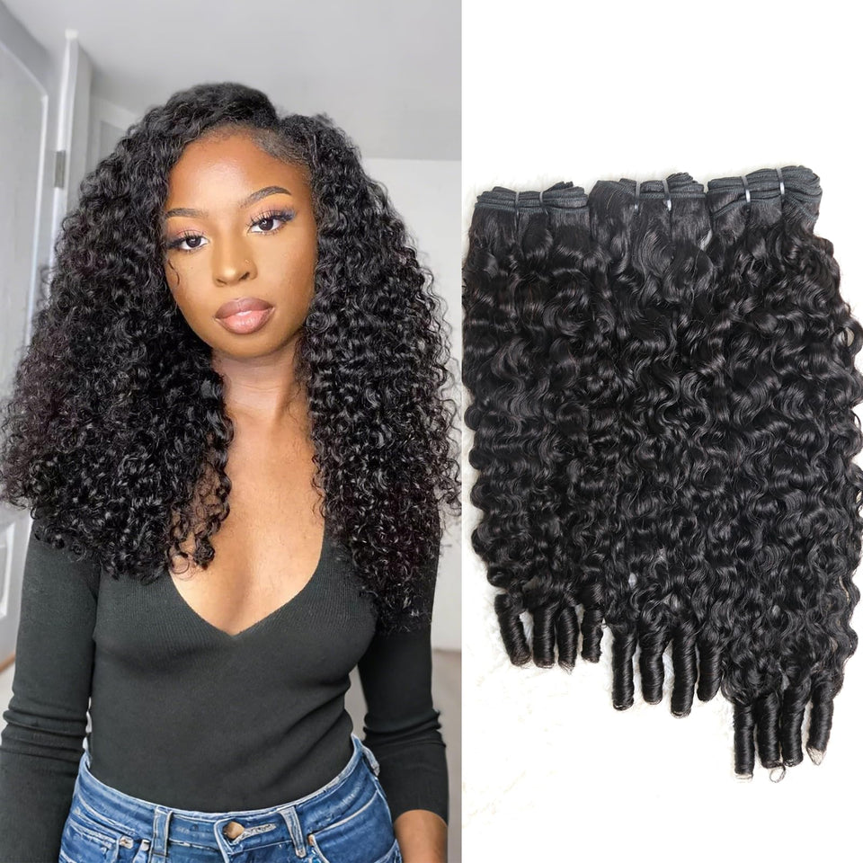 Sinuowei Water Wave Burmese curly bundles 18 inch spiral end for natural-looking weave
