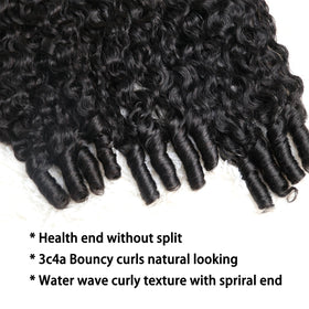 Sinuowei Water Wave Burmese curly bundles 22 inch soft texture for smooth installation