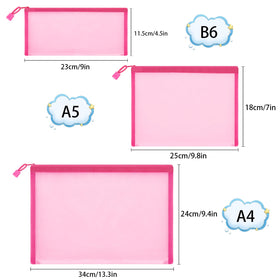 Sinzip colorful mesh pouches offer visibility and organized storage at a glance.