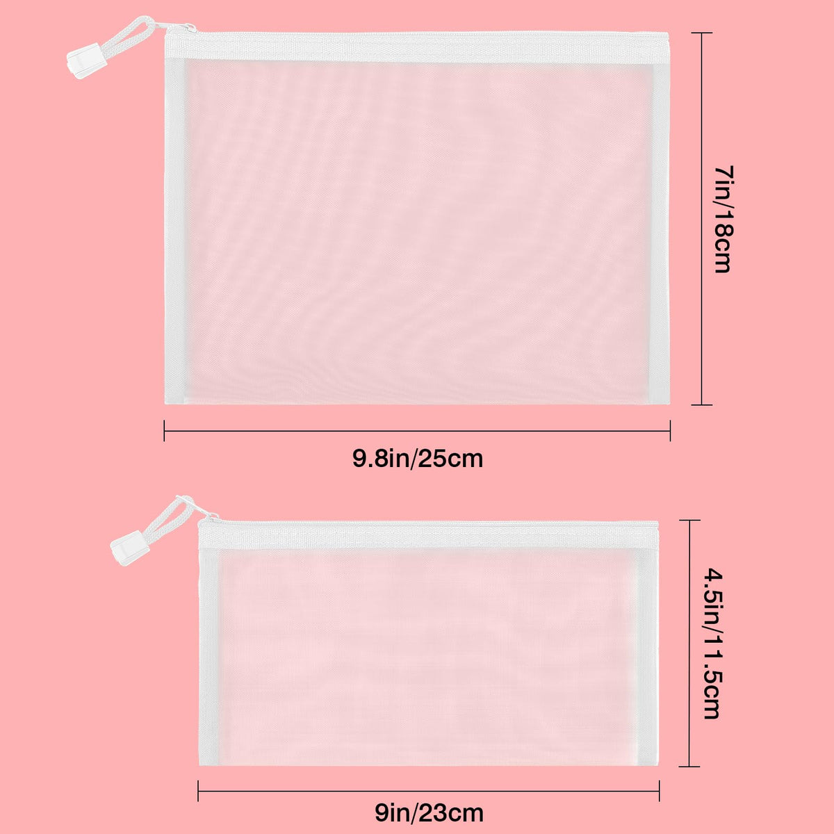 Sinzip durable nylon mesh with sturdy zipper supports long-lasting everyday use.
