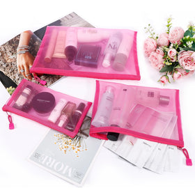 Sinzip multipurpose mesh pouch set suits cosmetics, stationery, and travel must-haves.