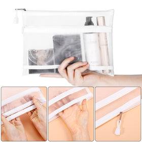 Nylon mesh travel pouch by Sinzip keeps small gear secure.