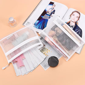 See-through mesh bags allow quick item checks at a glance.