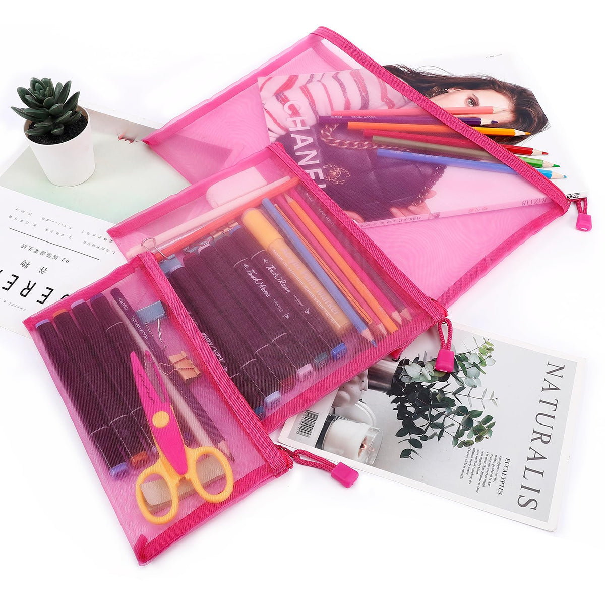 Sinzip mesh pouch B6 size ideal for travel cards and cables.