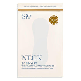 SiO NeckLift patch worn overnight may smooth neck wrinkles.