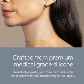 SiO NeckLift uses a soft silicone band for comfortable overnight wear.