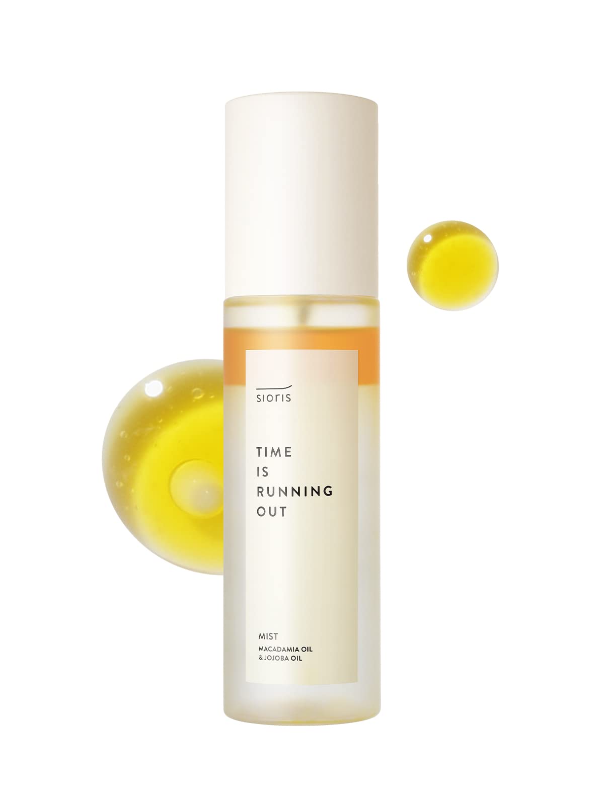 SIORIS Hydrating Face Mist ingredient panel shows nourishing oils and citrus water