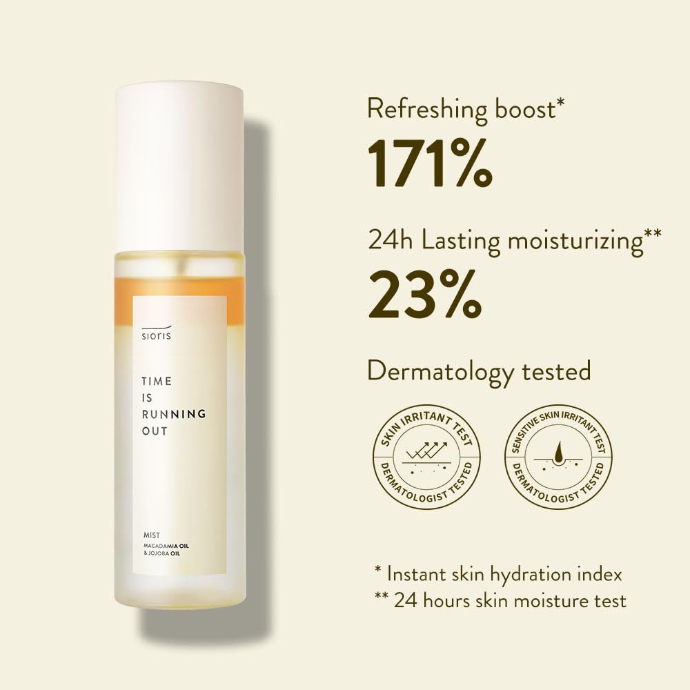 SIORIS Hydrating Face Mist spray nozzle ready for refreshing applications