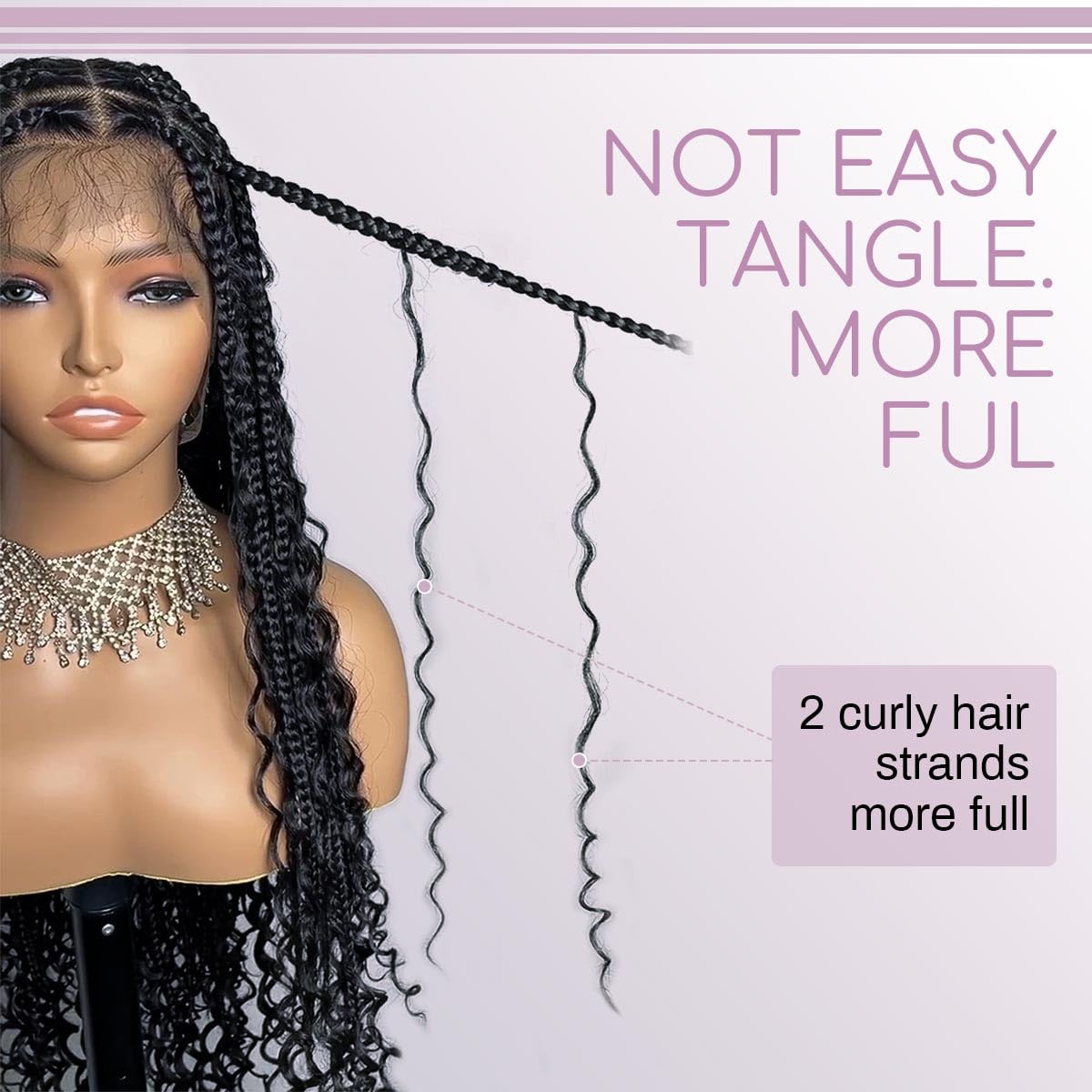 Siphis knotless braided wig ideal for protective styling and quick fashion-ready mornings.