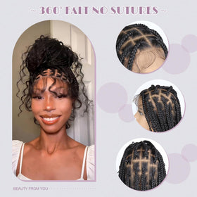 Siphis square knotless braids with baby hair for seamless hairline and versatile looks.