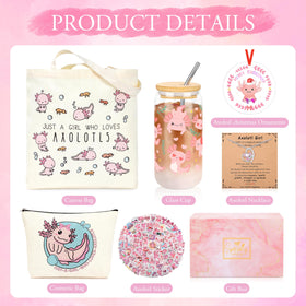 SiplyHaven axolotl makeup bag compact and reusable for organizing daily essentials.