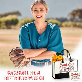SiplyHaven Baseball Mom tote interior with snacks and gear organized neatly.