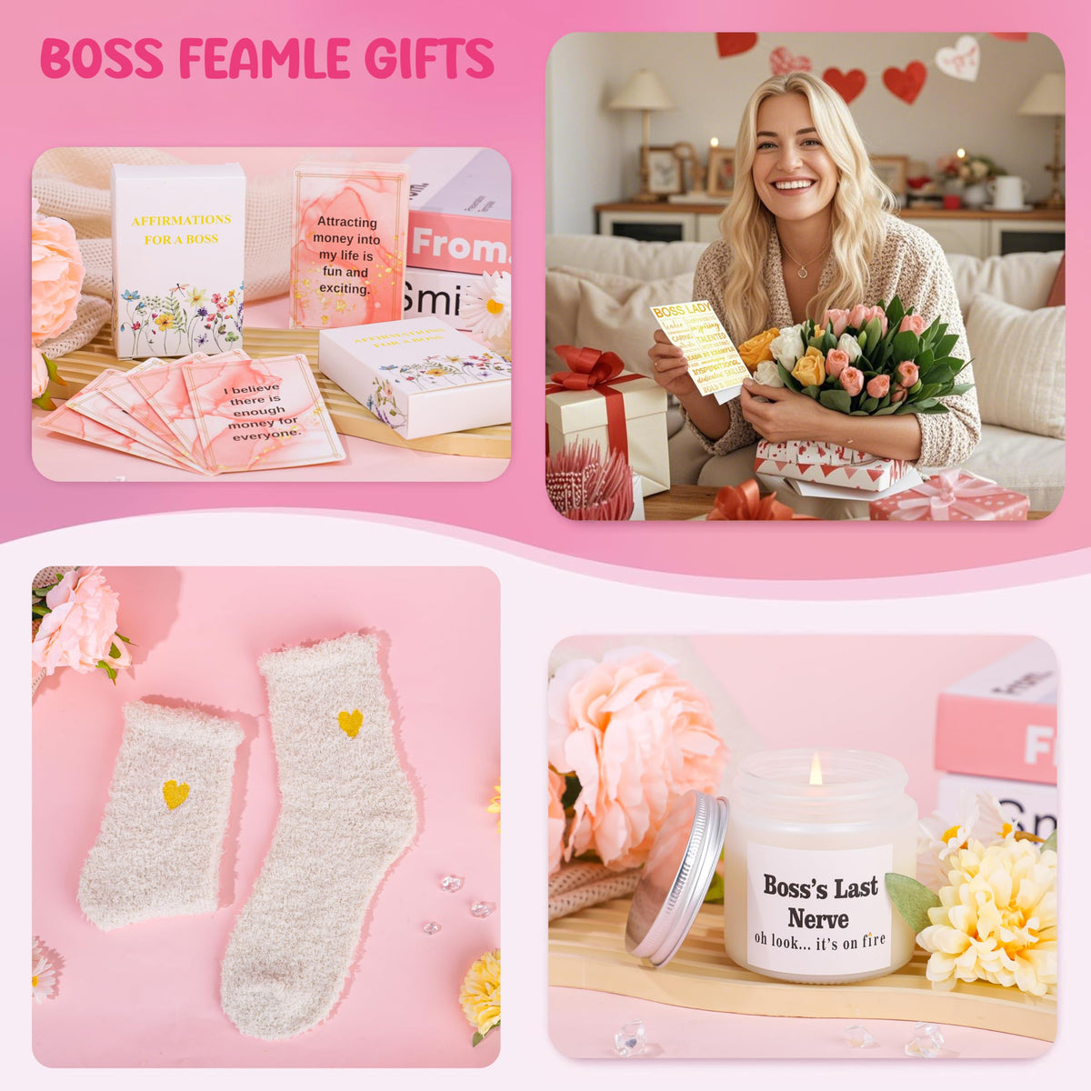 SiplyHaven Boss Lady gift affirmations cards for daily motivation