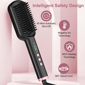 SIQUER ionic technology in the brush to help reduce frizz and boost shine