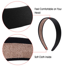 SIQUK 24-pack black headbands with packaging and bundle view