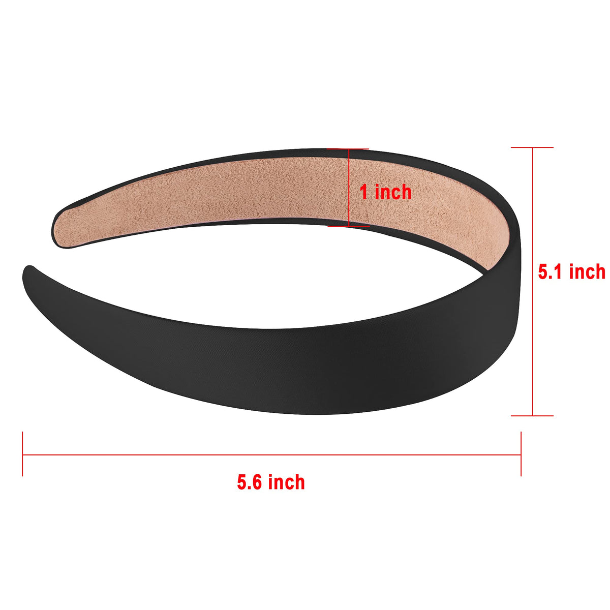 SIQUK satin headband interior with soft cloth for comfort and grip