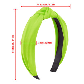 SIQUK cross knot headband close-up of wrapped satin knot for secure fit