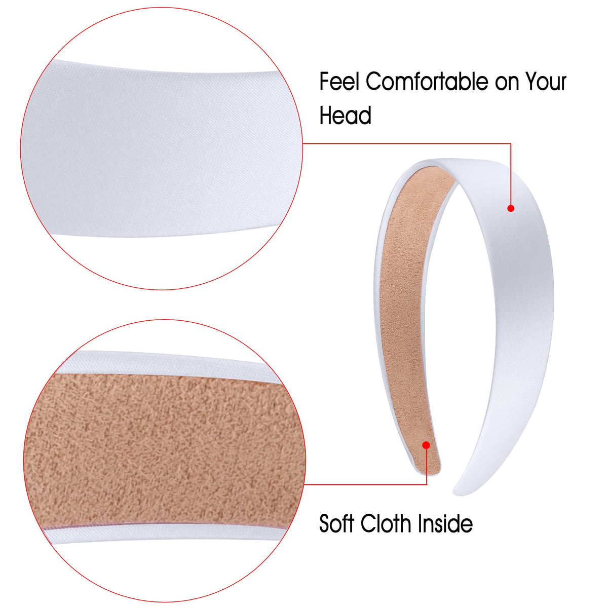 SIQUK hard headbands in durable plastic with sturdy construction.