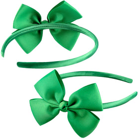 SIQUK headband bow with 12 cm diameter for balanced styling.