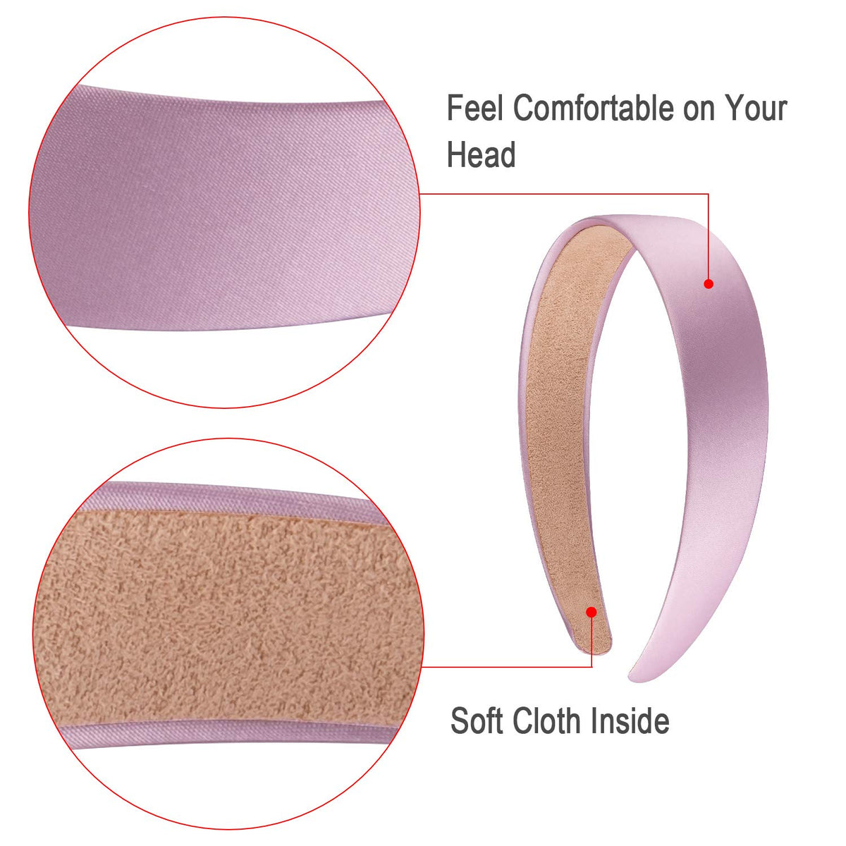 SIQUK headband size and fit for most head circumferences.