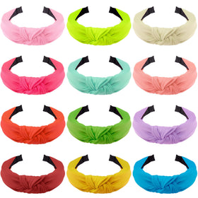 SIQUK knotted headbands pack in 12 colors for versatile styling.