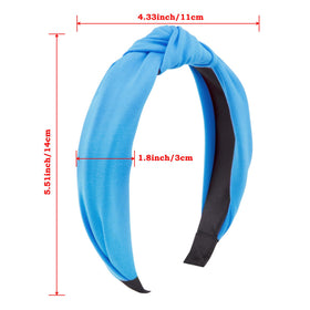 SIQUK knotted headbands pink color with satin wrap for comfortable wear.
