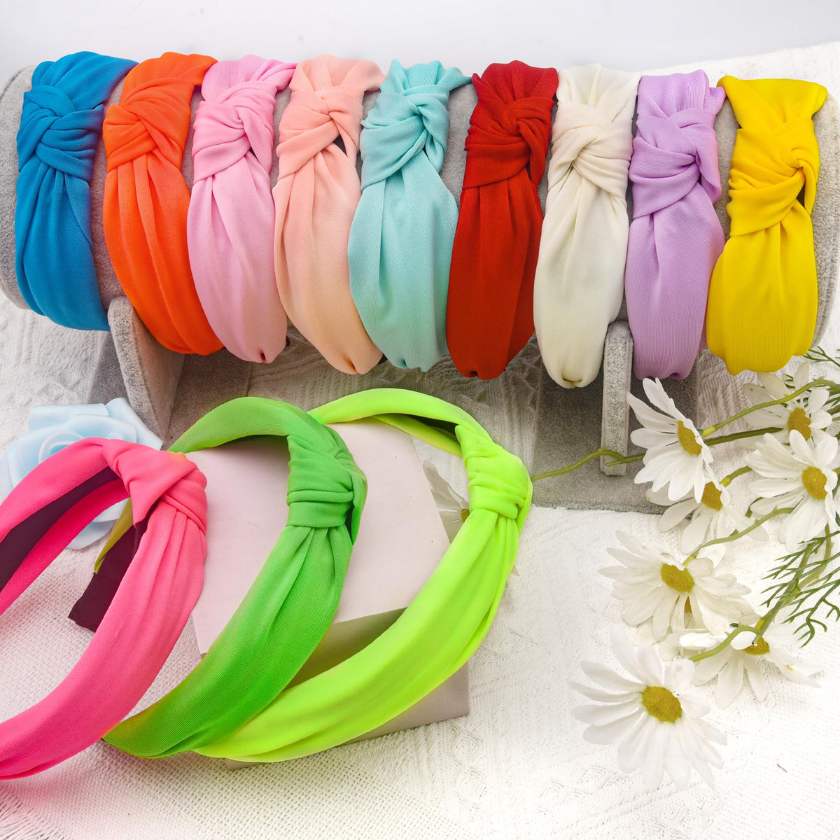 SIQUK knotted headbands sky blue shade suitable for active days.