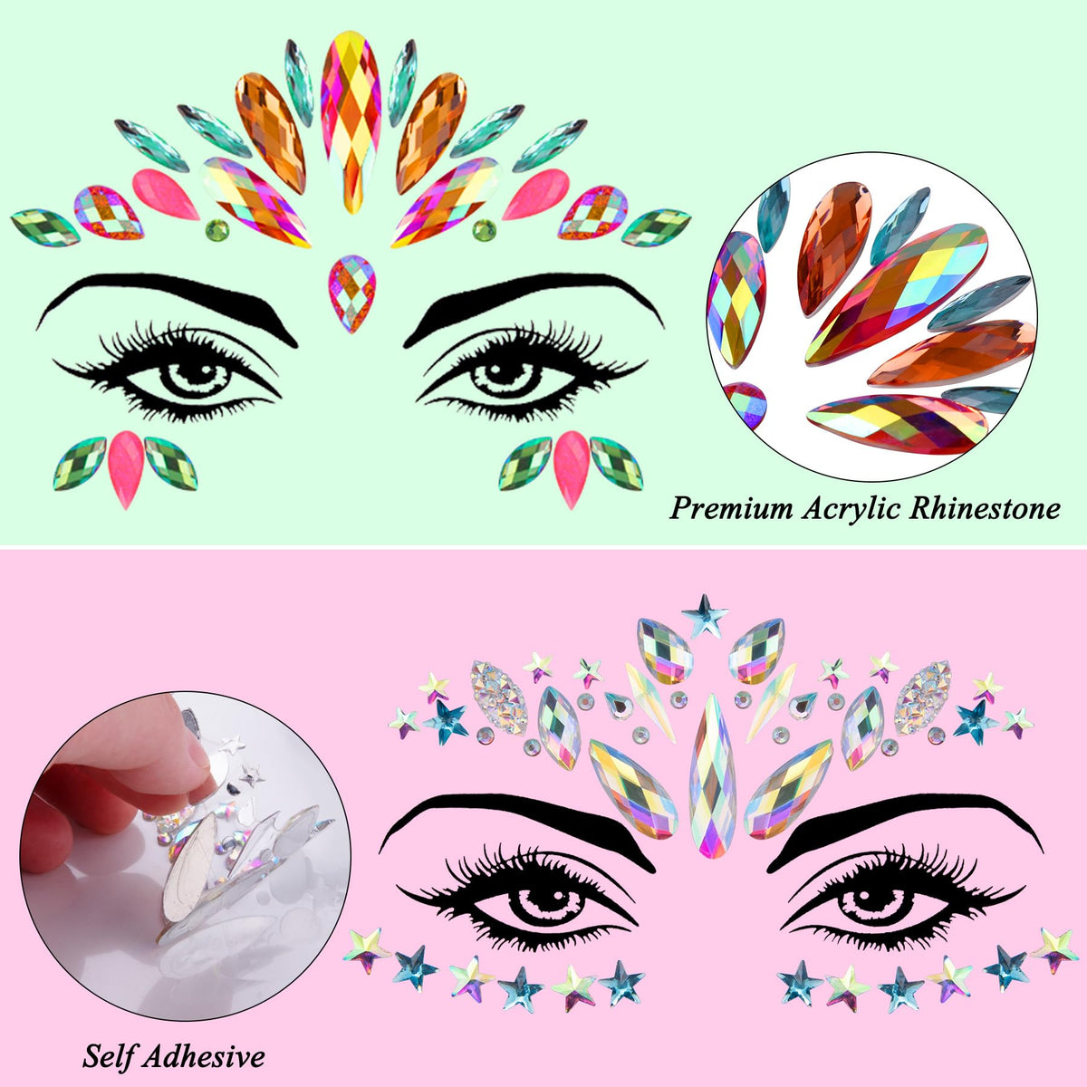 SIQUK mermaid jewels show vibrant styles for colorful party patterns