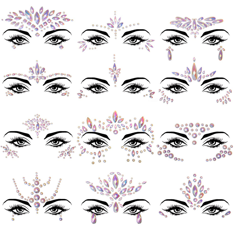 SIQUK noctilucent face jewels glow softly for night party looks