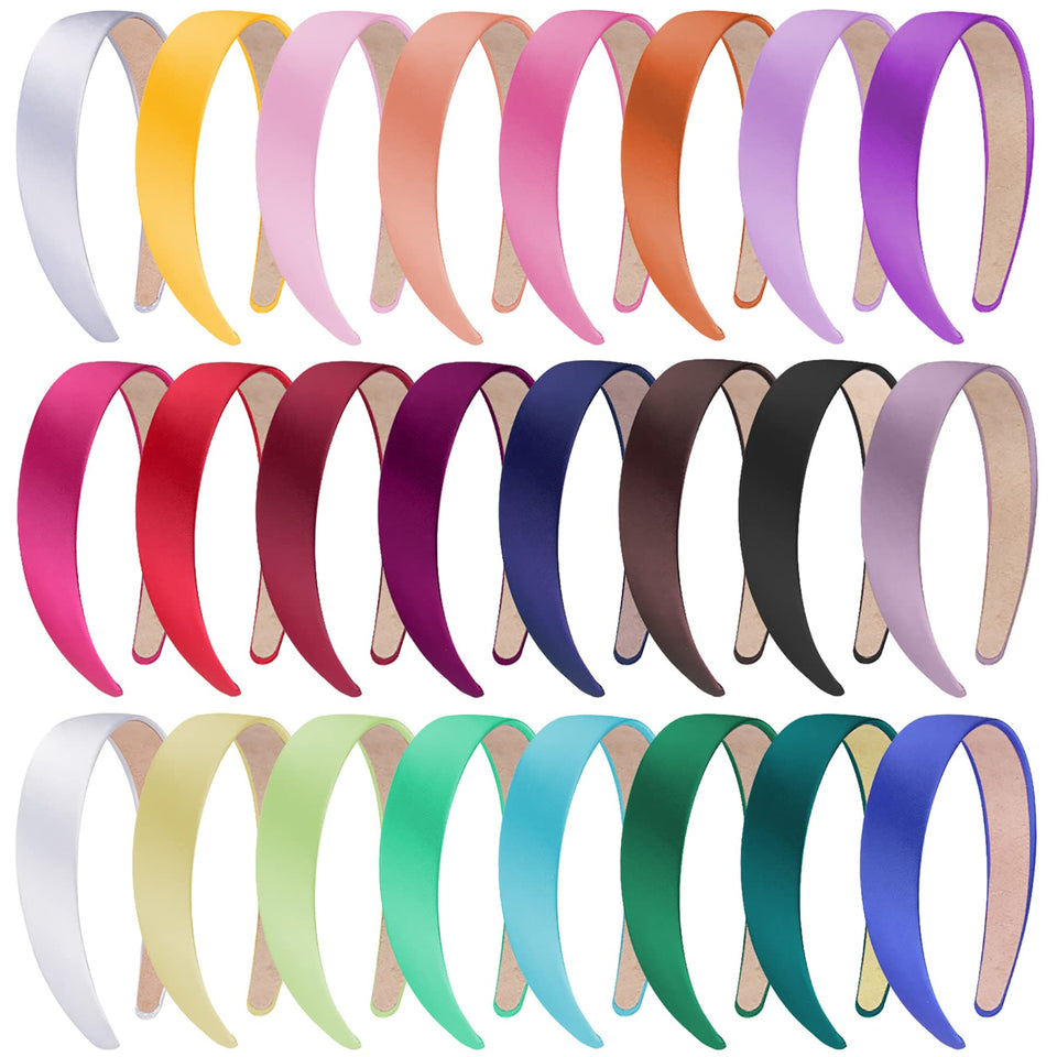SIQUK satin headbands in 24 colors for versatile daily styling.