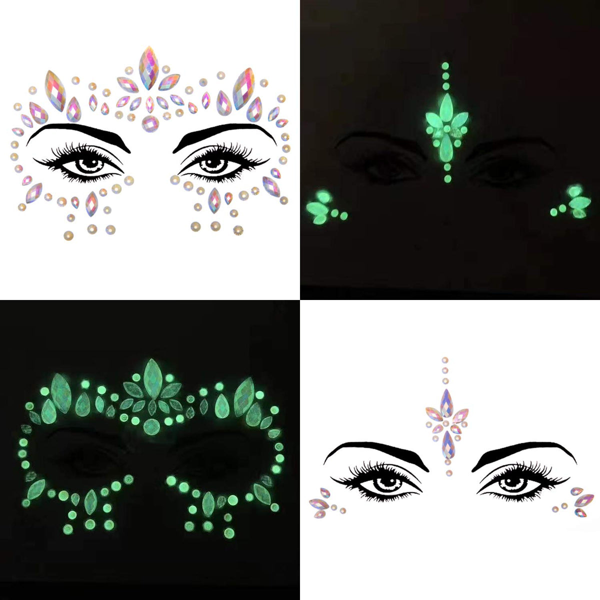 SIQUK self-adhesive face gems for quick, easy wear
