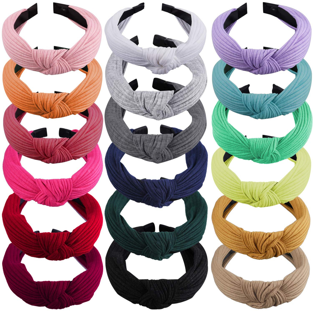 SIQUK top knot headband blue cross knot for everyday hair control and color coordination