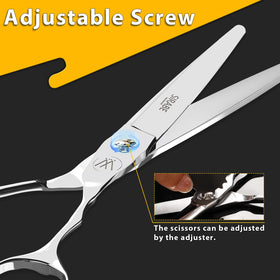 Sirabe barber scissors weight 2.21 ounces for comfortable all-day use.