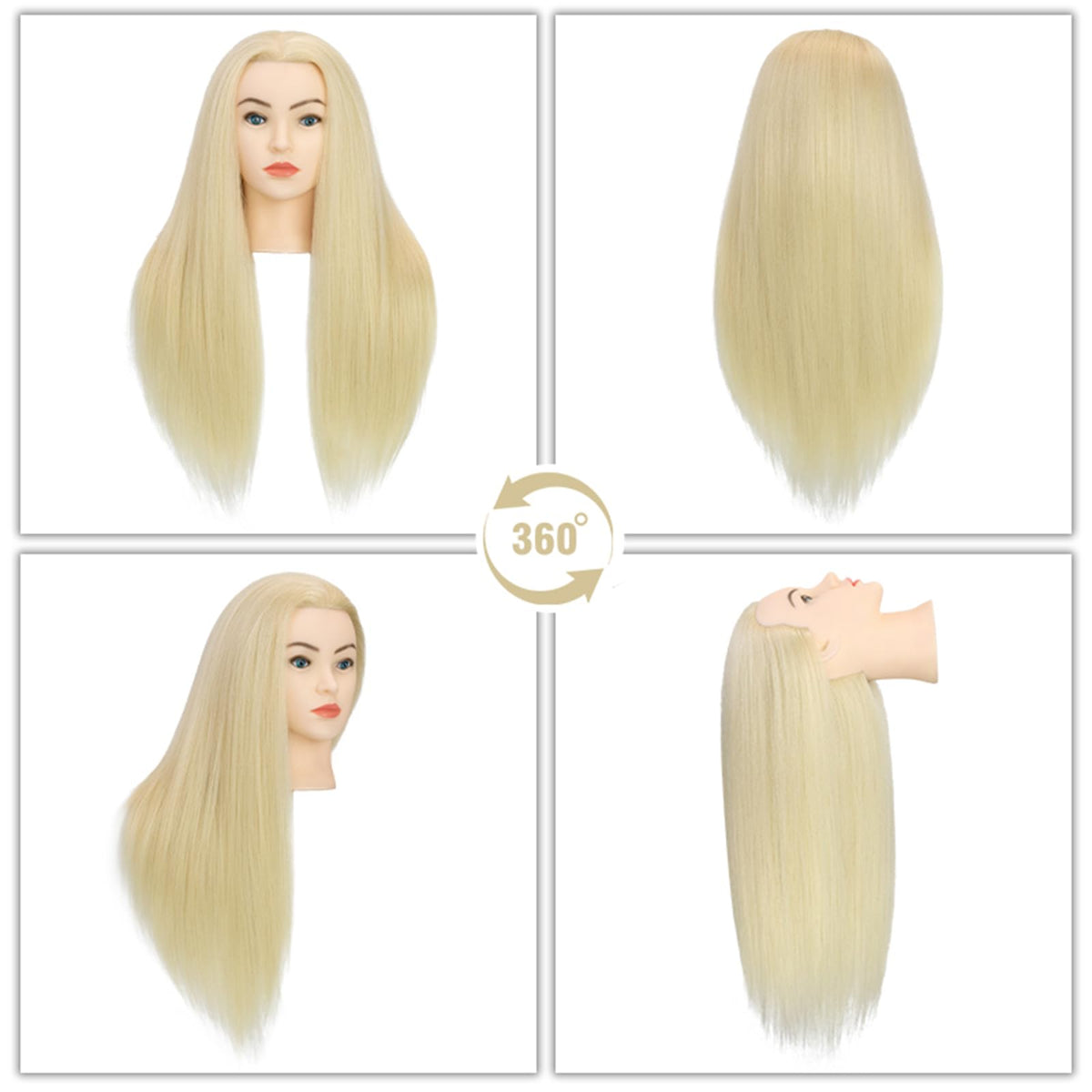 Sirydtm 80% human hair detail for washing and styling practice