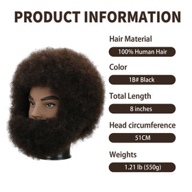 Sirydtm cosmetology training head on soft PVC base for secure clamping