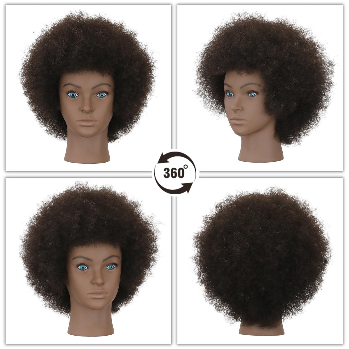 Sirydtm mannequin head with stand for stable coloring and updo testing