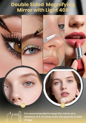 SisKokoro with 34 LEDs offers warm, cool, and natural lighting for accurate makeup checks.