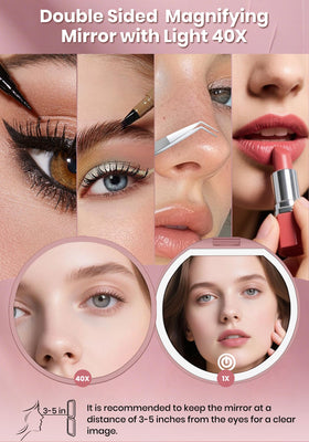 SisKokoro 40X magnifying lens for precise eyeliner and skincare detail