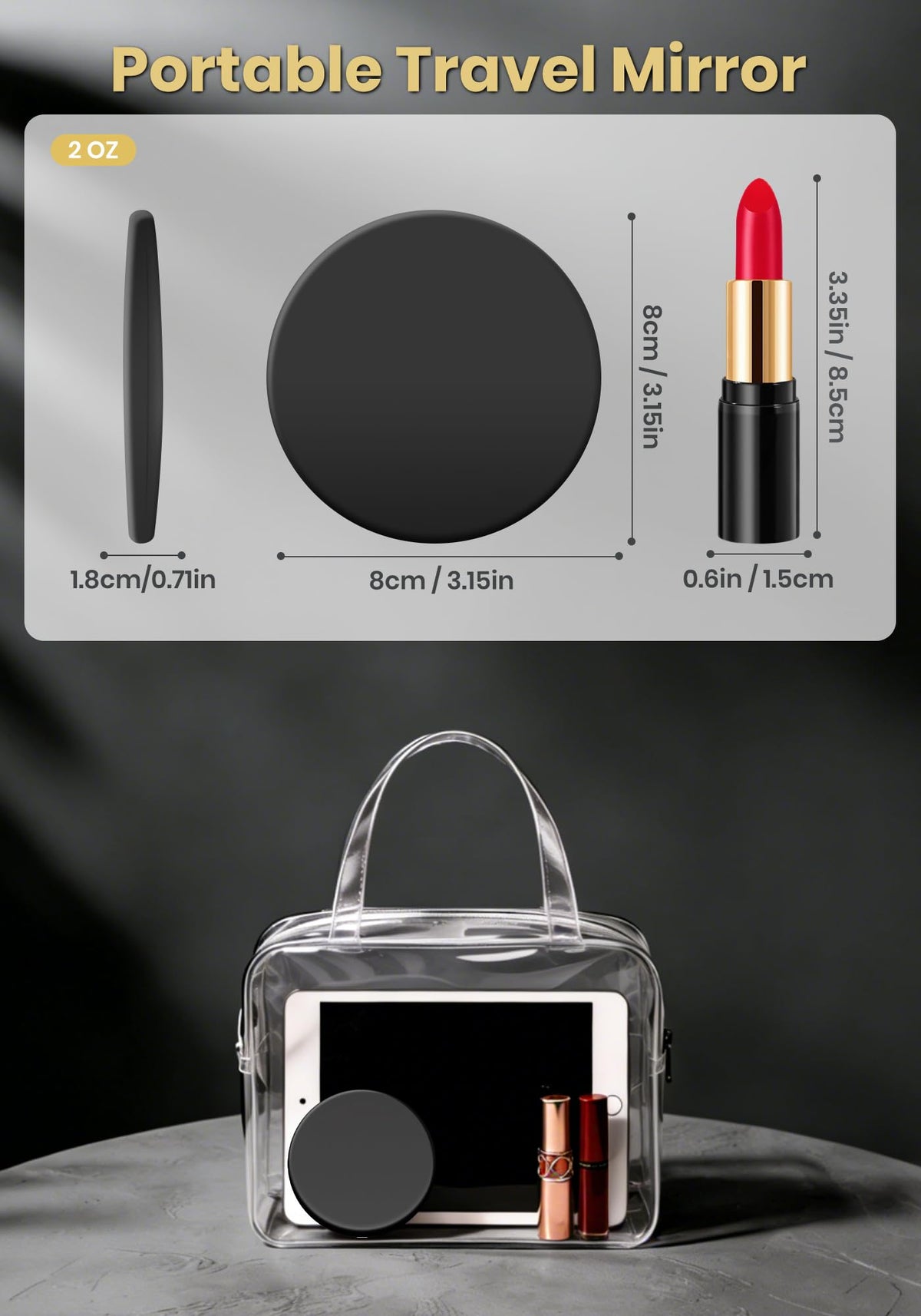 SisKokoro on-the-go mirror supports quick touch-ups anywhere.