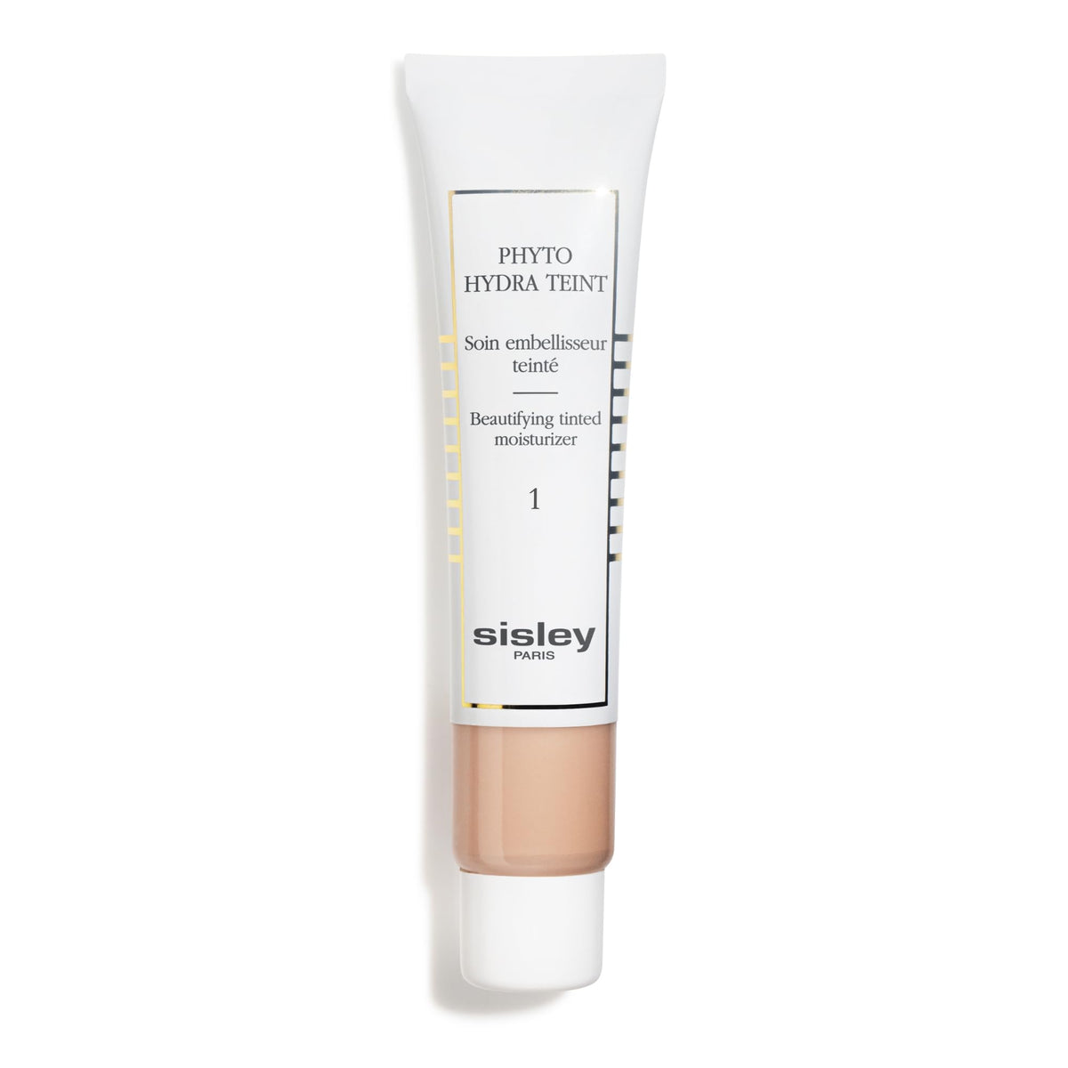 Sisley Phyto-Hydra Teint No.1 Light bottle close-up shows natural glow and even tone.