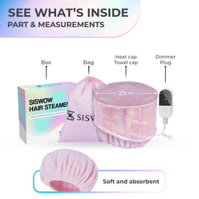 SISWOW Heating Cap timer options 30, 45, and 60 minutes