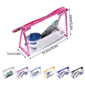 Sitake PVC travel toiletry bag keeps contents visible and protected on trips.