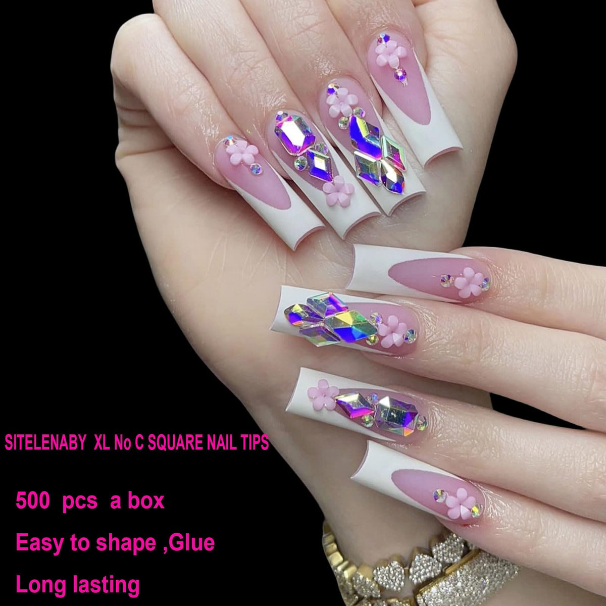 SITELENABY precise-cut edges for neat nail tips alignment.