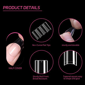 SITELENABY square half-cover tips with clean modern appearance.