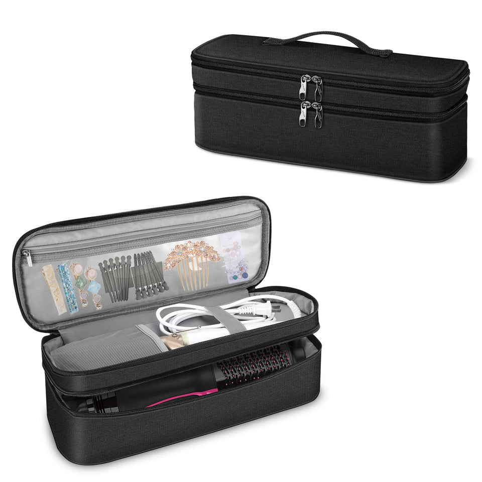 SITHON double-layer travel case top view enables quick on-the-go organization.