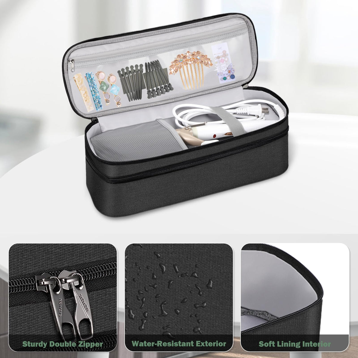 SITHON padded interior cushions tools against bumps during travel.