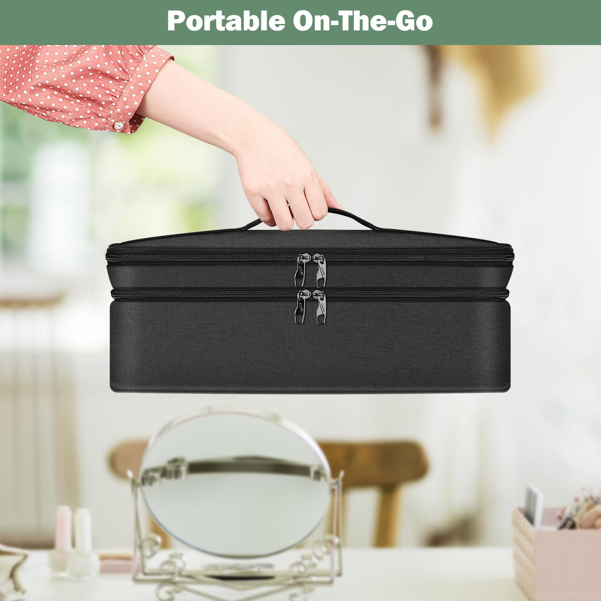 SITHON travel case exterior is water-resistant, protecting tools on the go.