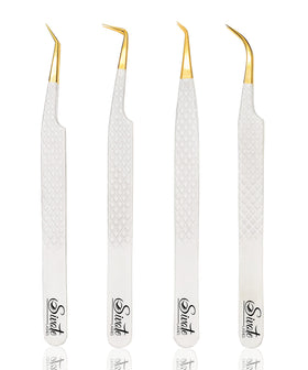 SIVOTE fiber-tip lash tweezers with diamond grip offer precise tip control.