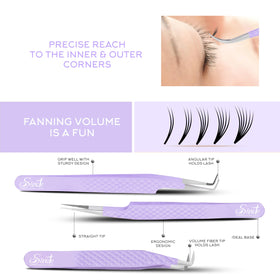 SIVOTE lash tweezers fiber-tip closeup for secure lash grip.