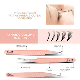 SIVOTE lash tweezers with fiber tip for precise lash control.